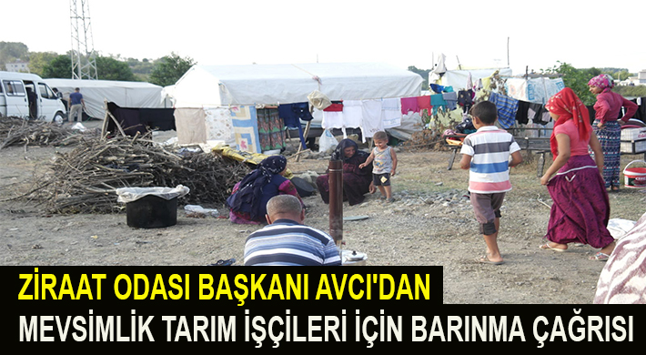 ZİRAAT ODASI BAŞKANI AVCI’DAN MEVSİMLİK TARIM İŞÇİLERİ İÇİN BARINMA ÇAĞRISI