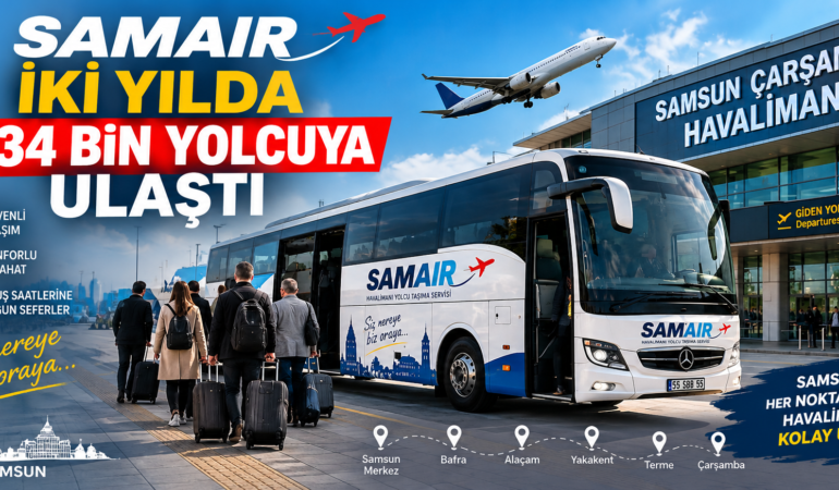 SAMAIR, İKİ YILDA 434 BİN YOLCUYA ULAŞTI