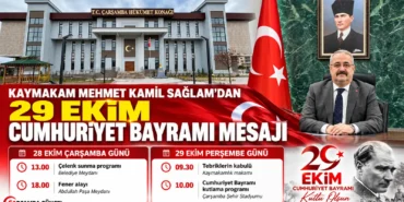Çarşamba’da 29 Ekim Cumhuriyet Bayramı