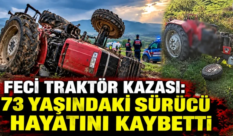 FECİ TRAKTÖR KAZASI: SÜRÜCÜ HAYATINI KAYBETTİ