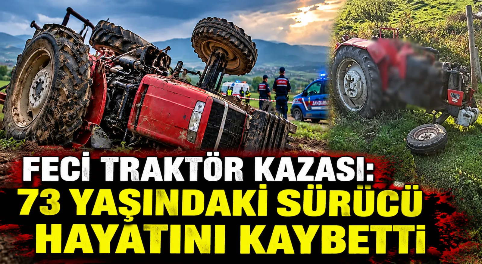 Feci Traktör Kazası_ Sürücü Hayatını Kaybetti