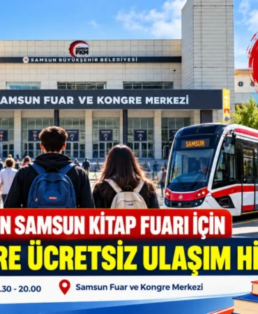 Samsun Kitap Fuarı’na Ücretsiz Ulaşım