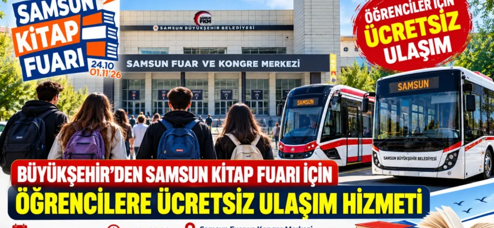 Samsun Kitap Fuarı’na Ücretsiz Ulaşım
