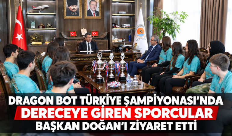 BAŞKAN DOĞAN ŞAMPİYON SPORCULARI MAKAMINDA AĞIRLADI
