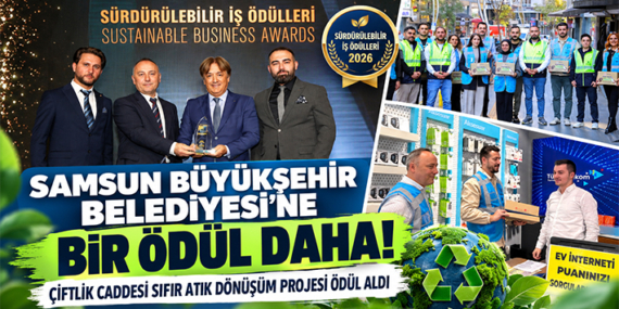 SAMSUN BÜYÜKŞEHİR BELEDİYESİ’NE BİR ÖDÜL DAHA!